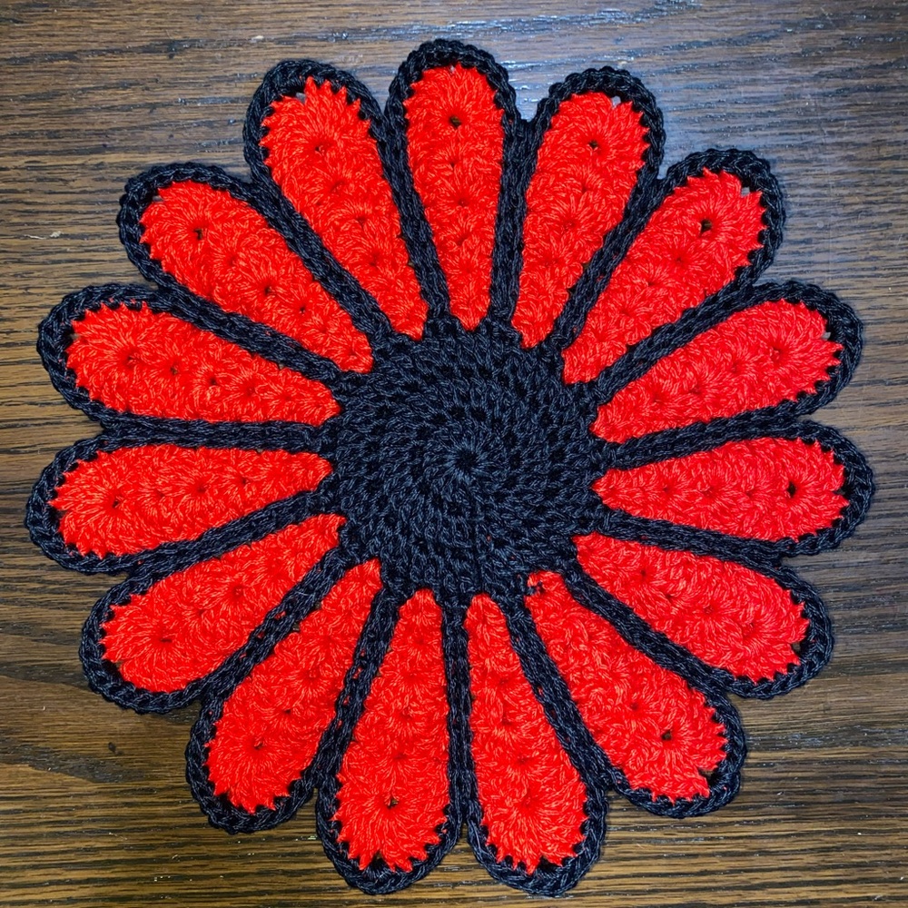 Handmade Double Thick Crocheted Posie Pot Holder